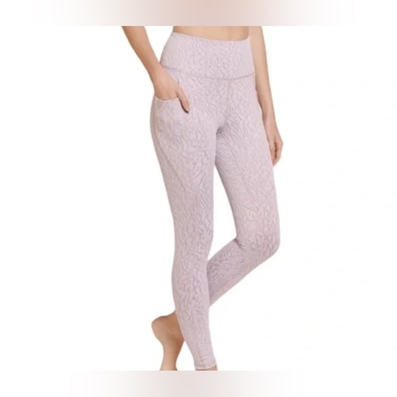 Jockey Women's Light Pink Patterned Leggings - Picture 1 of 4